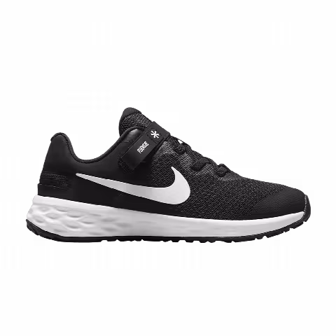 Nike Revolution 6 FlyEase PS 'Black White'