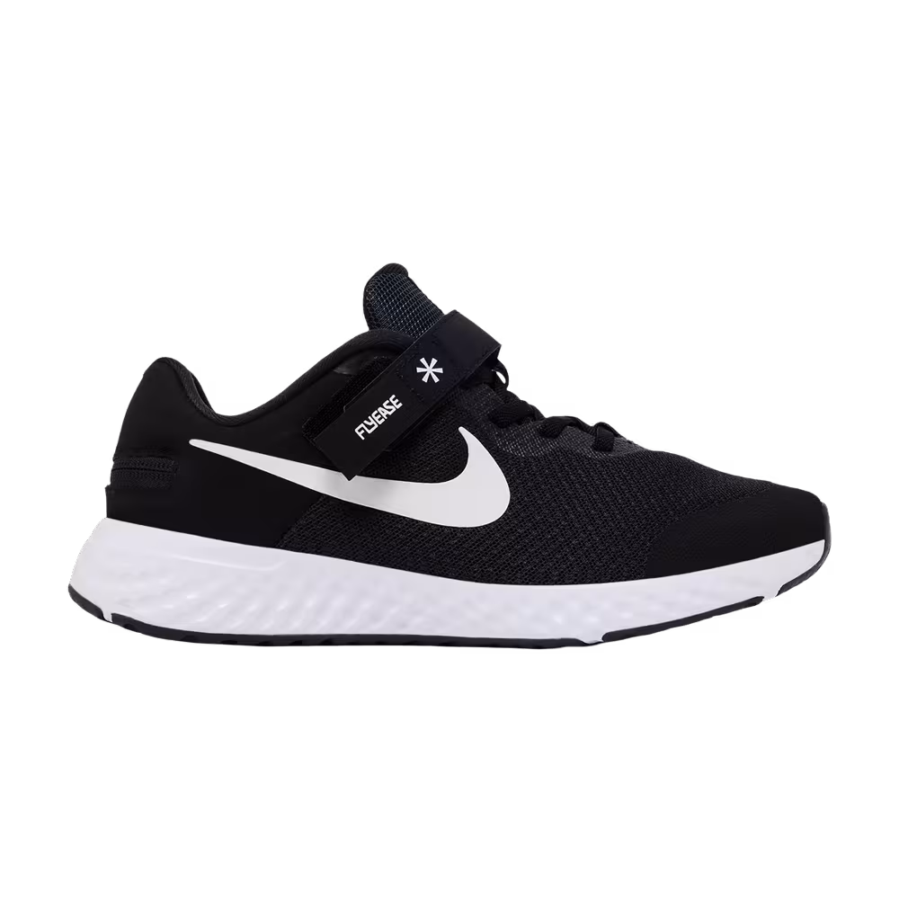 Nike Revolution 6 FlyEase GS Black White