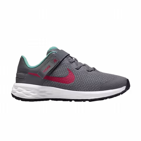 Nike Revolution 6 FlyEase PS 'Smoke Grey Siren Red'