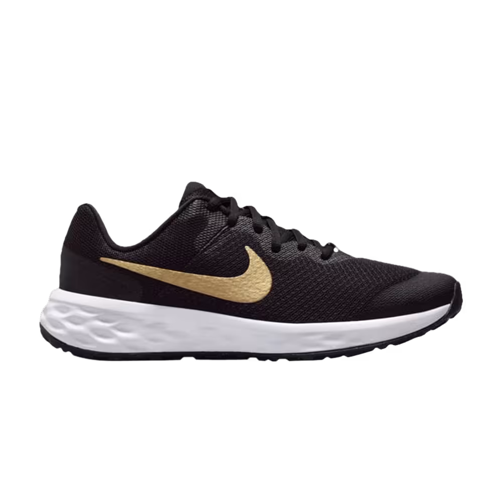Nike Revolution 6 GS Black Metallic Gold