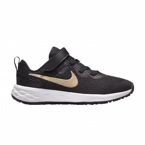 Nike Revolution 6 PS 'Black Metallic Gold'