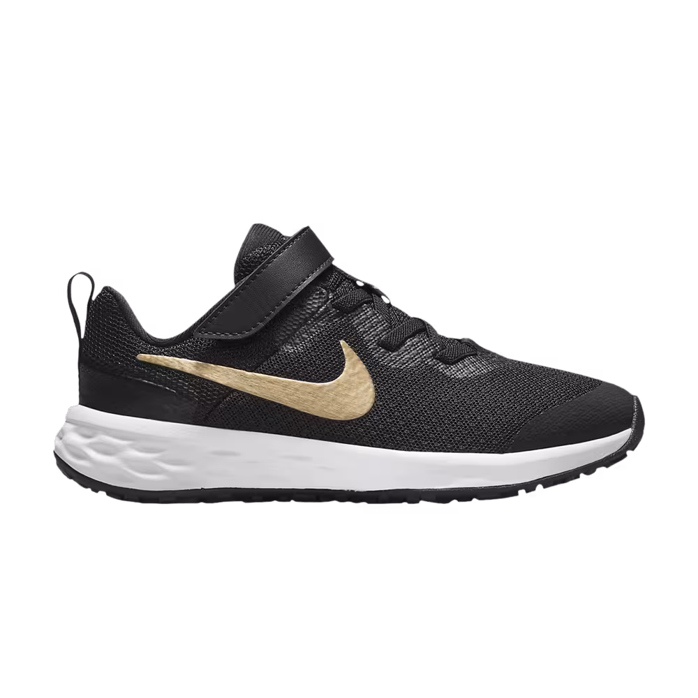 Nike Revolution 6 PS Black Metallic Gold