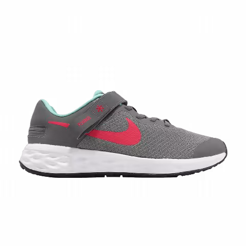 Nike Revolution 6 FlyEase GS 'Smoke Grey Siren Red'