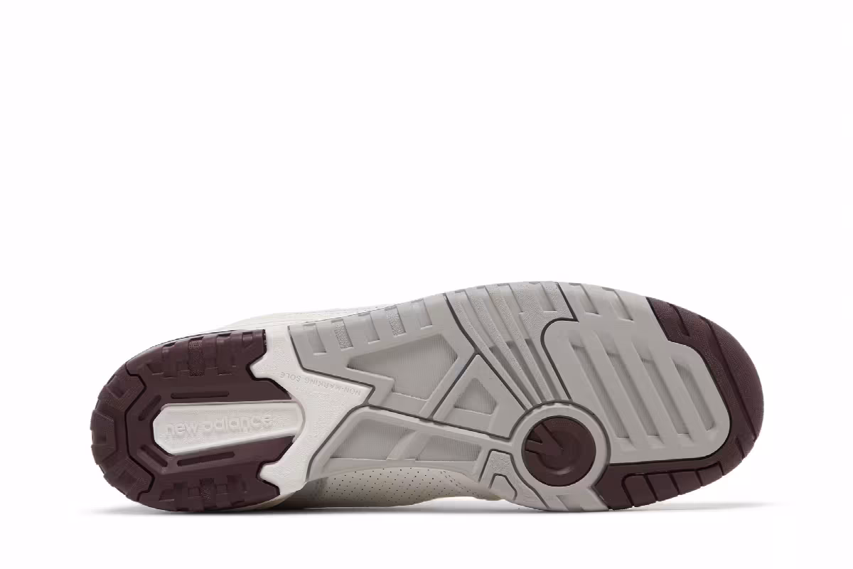 New Balance 550 White Indigo Burgundy, view 5