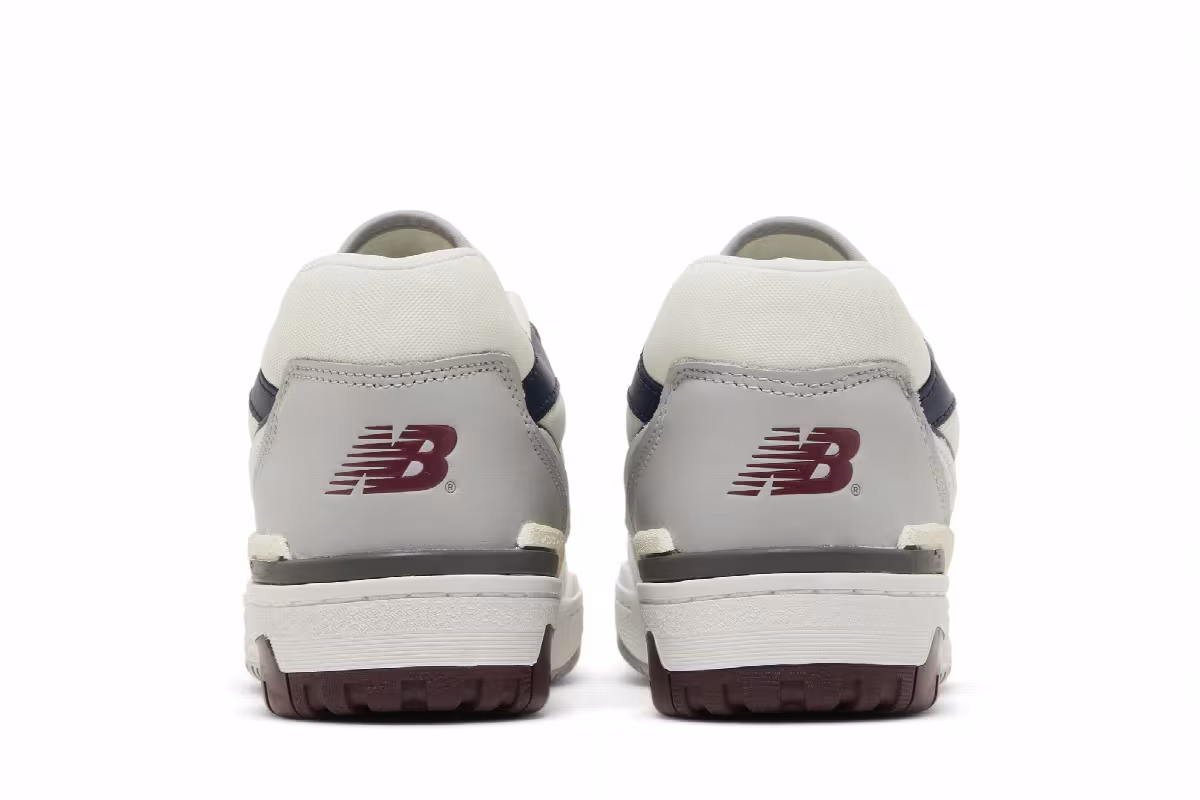 New Balance 550 White Indigo Burgundy, view 7
