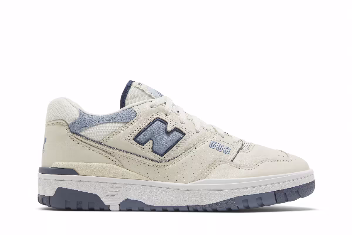 New Balance 550 Beige Vintage Indigo, view 2
