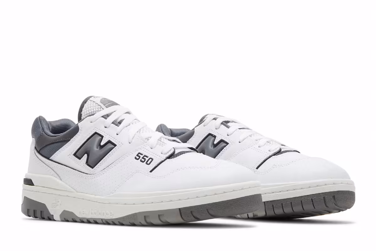 New Balance Men's 550 White Castlerock, view 9