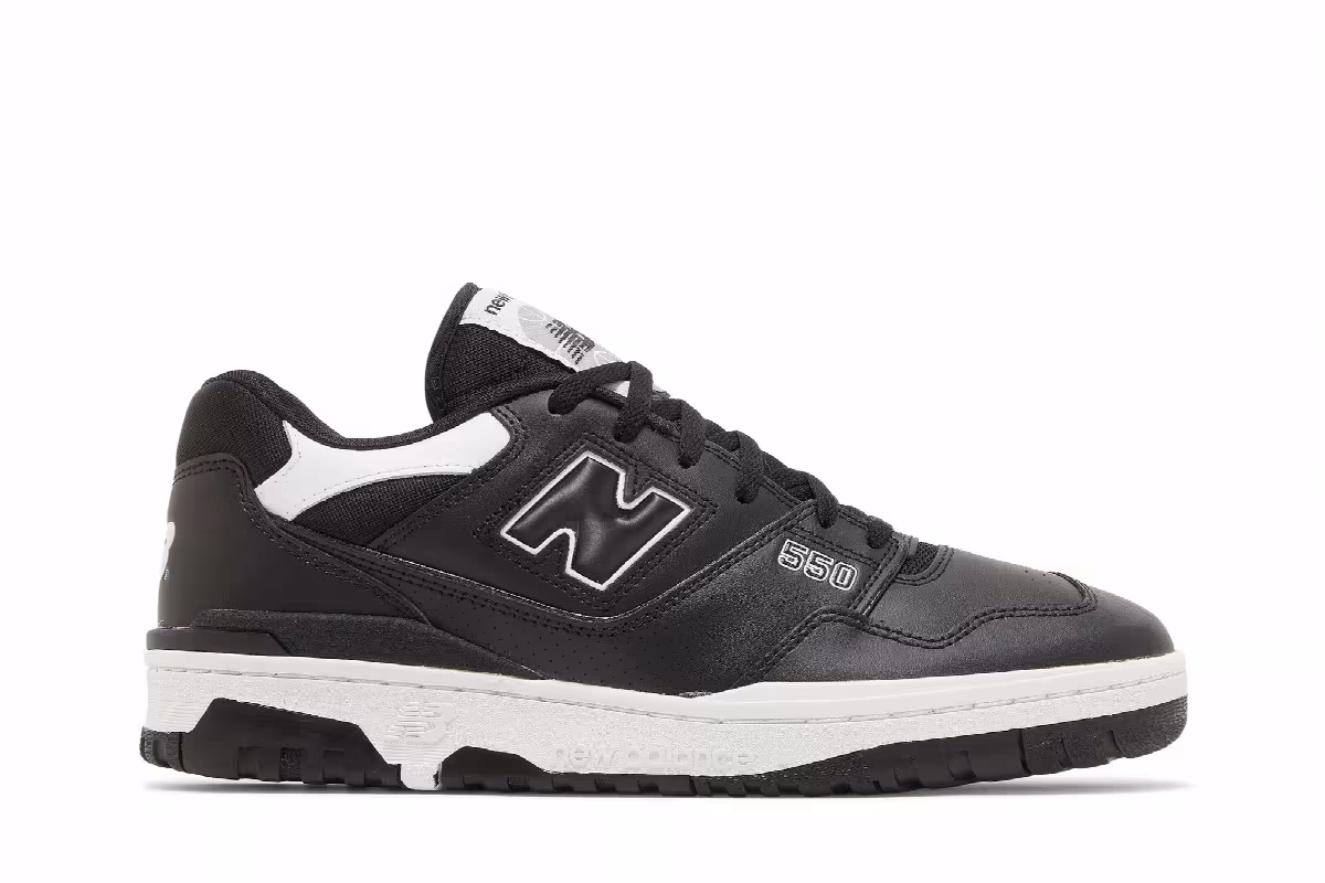 New Balance 550 Black White, view 2