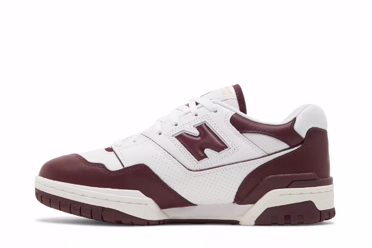 New Balance 550 White Burgundy, view 4