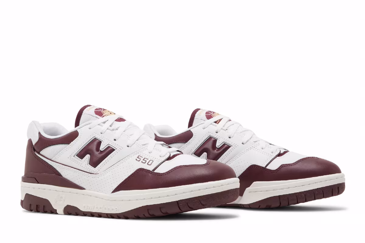 New Balance 550 White Burgundy, view 9