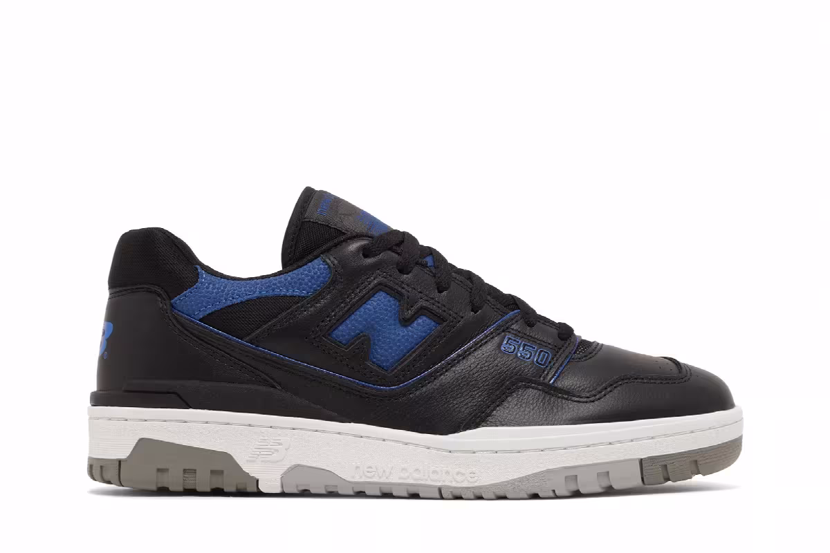 New Balance 550 Black Blue Groove, view 2