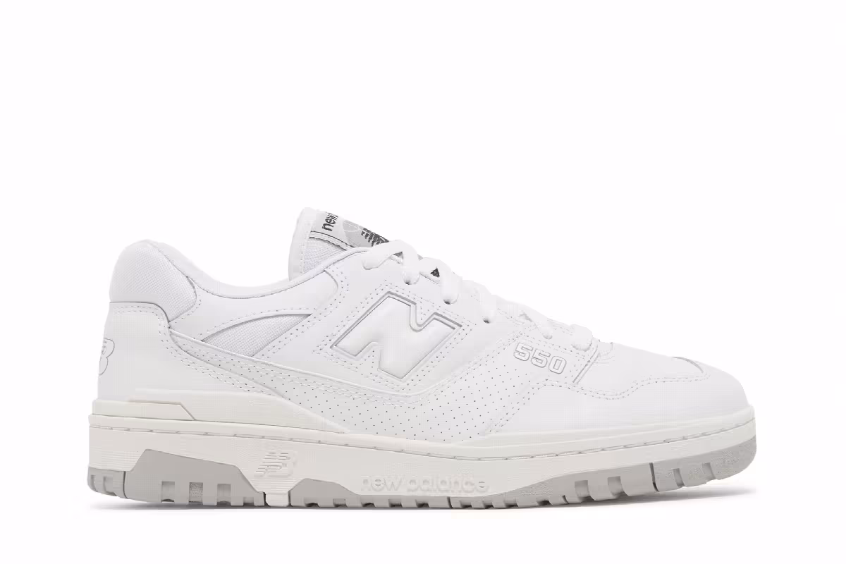 New Balance 550 2E Wide White Grey, view 2
