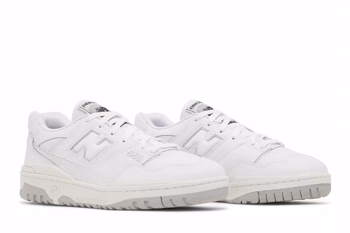 New Balance 550 2E Wide White Grey, view 9