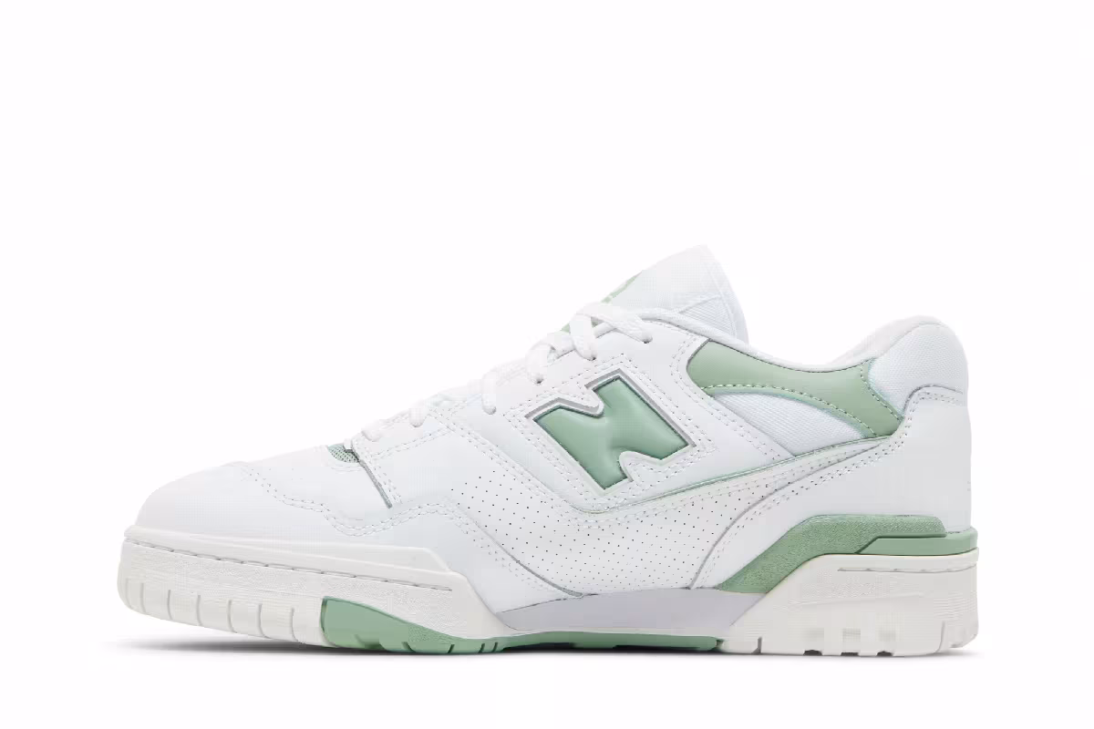 New Balance 550 White Mint Green, view 4
