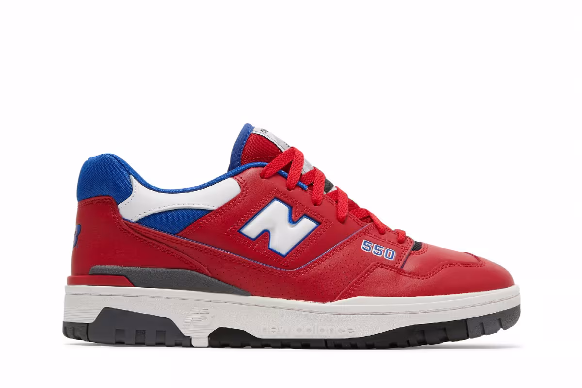 New Balance 550 Red Blue, view 2