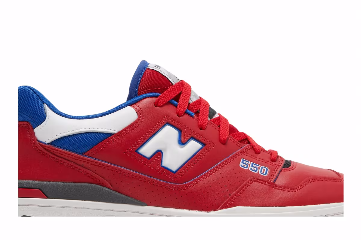 New Balance 550 Red Blue, view 3