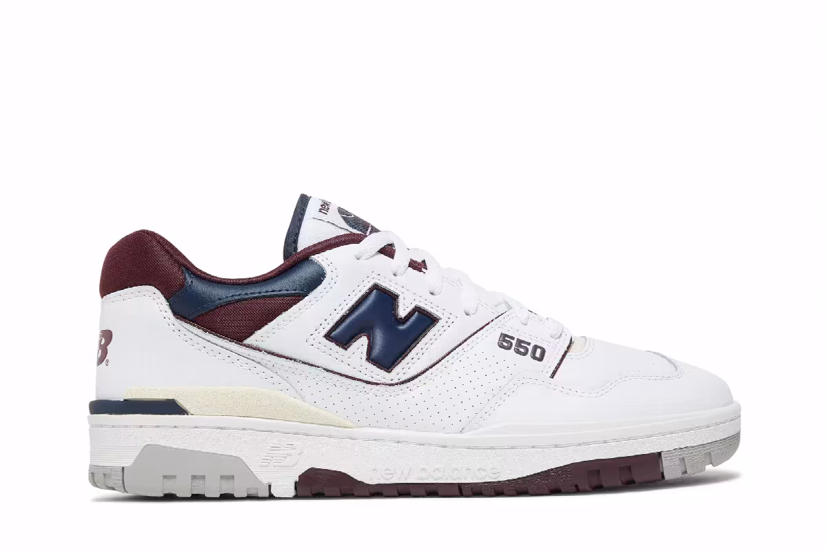 New Balance 550 Burgundy Natural Indigo, view 2