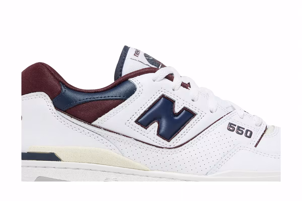 New Balance 550 Burgundy Natural Indigo, view 3