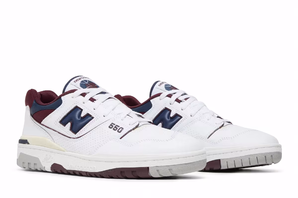 New Balance 550 Burgundy Natural Indigo, view 9
