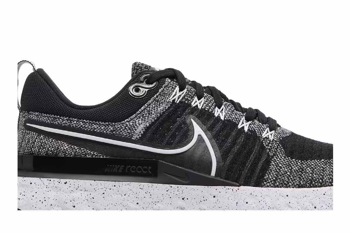 Nike React Infinity Run Flyknit 2 White Black, view 3