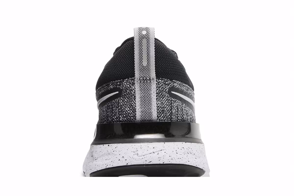 Nike React Infinity Run Flyknit 2 White Black, view 8