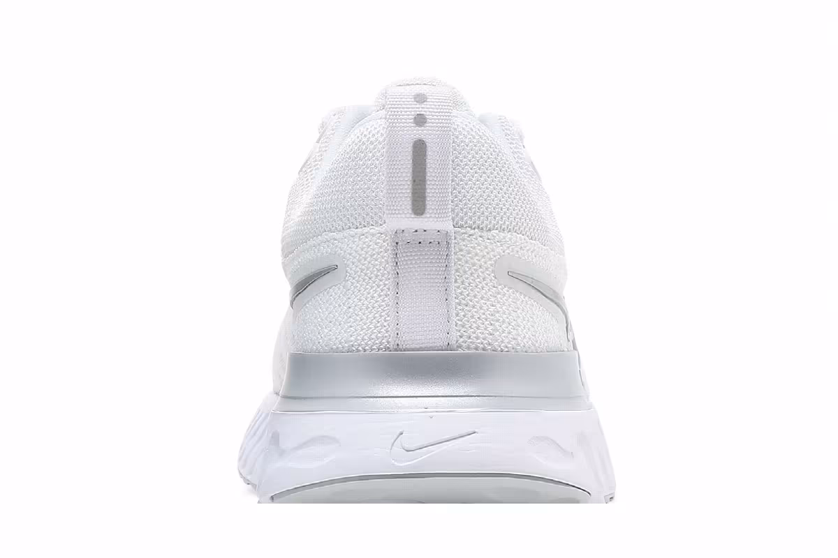 Nike Women's React Infinity Run Flyknit 2 White Metallic Silver, view 8
