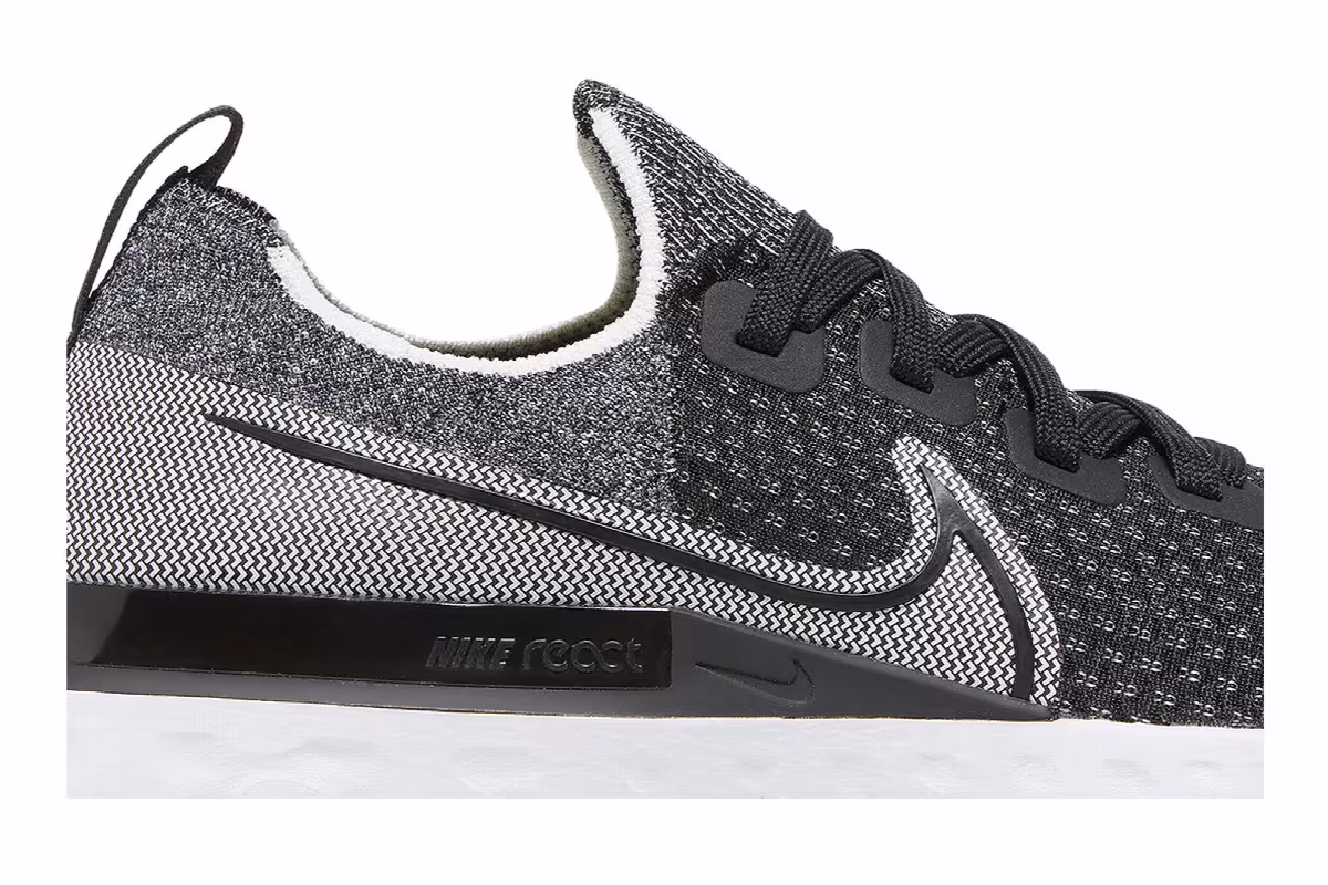 Nike React Infinity Run Flyknit Black White, view 3