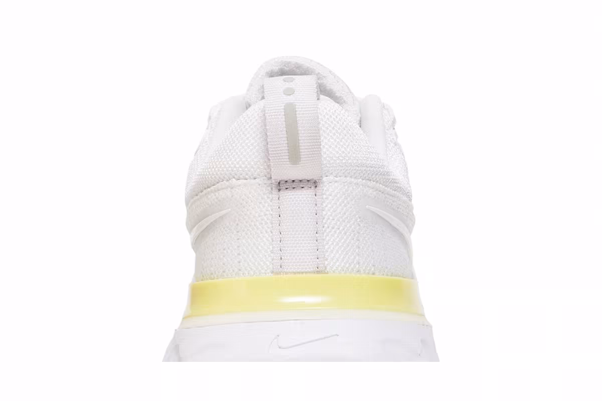 Nike Women's React Infinity Run Flyknit 2 White Light Citron, view 8