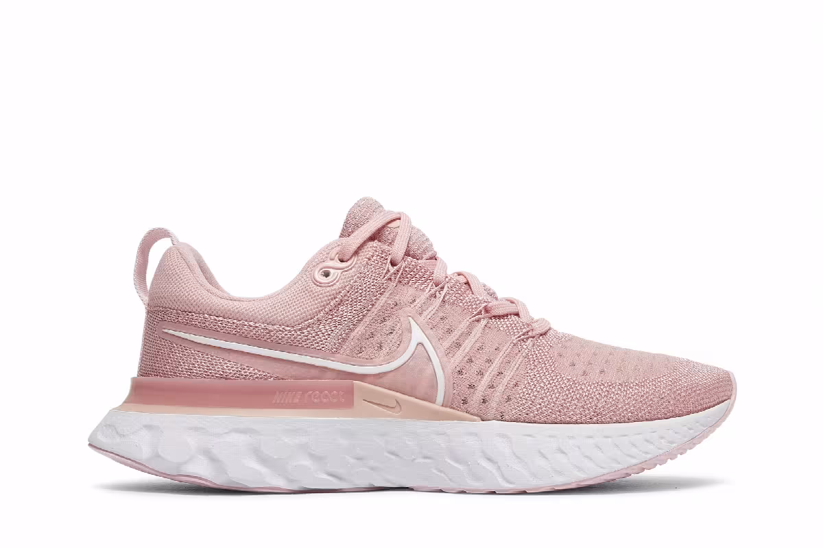 Nike Women's React Infinity Run Flyknit 2 Pink Glaze, view 2