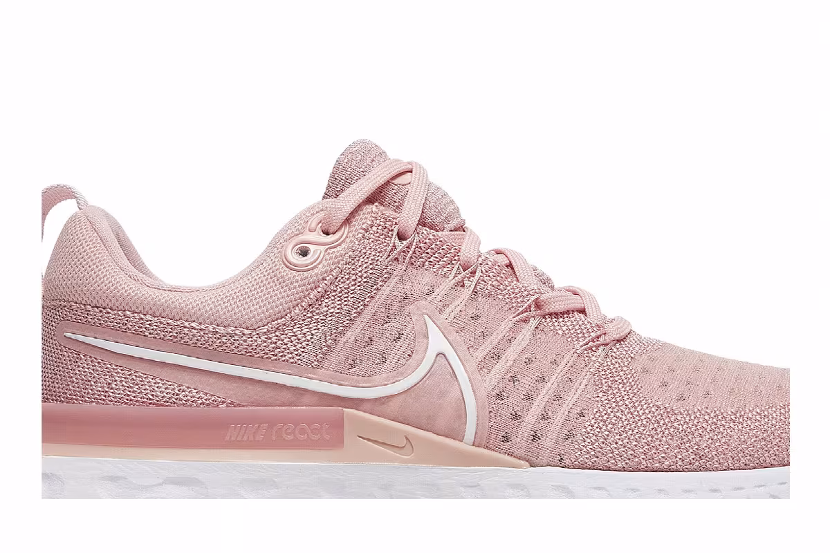 Nike Women's React Infinity Run Flyknit 2 Pink Glaze, view 3