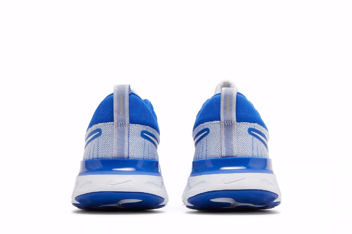 Nike React Infinity Run Flyknit 2 White Hyper Royal, view 7