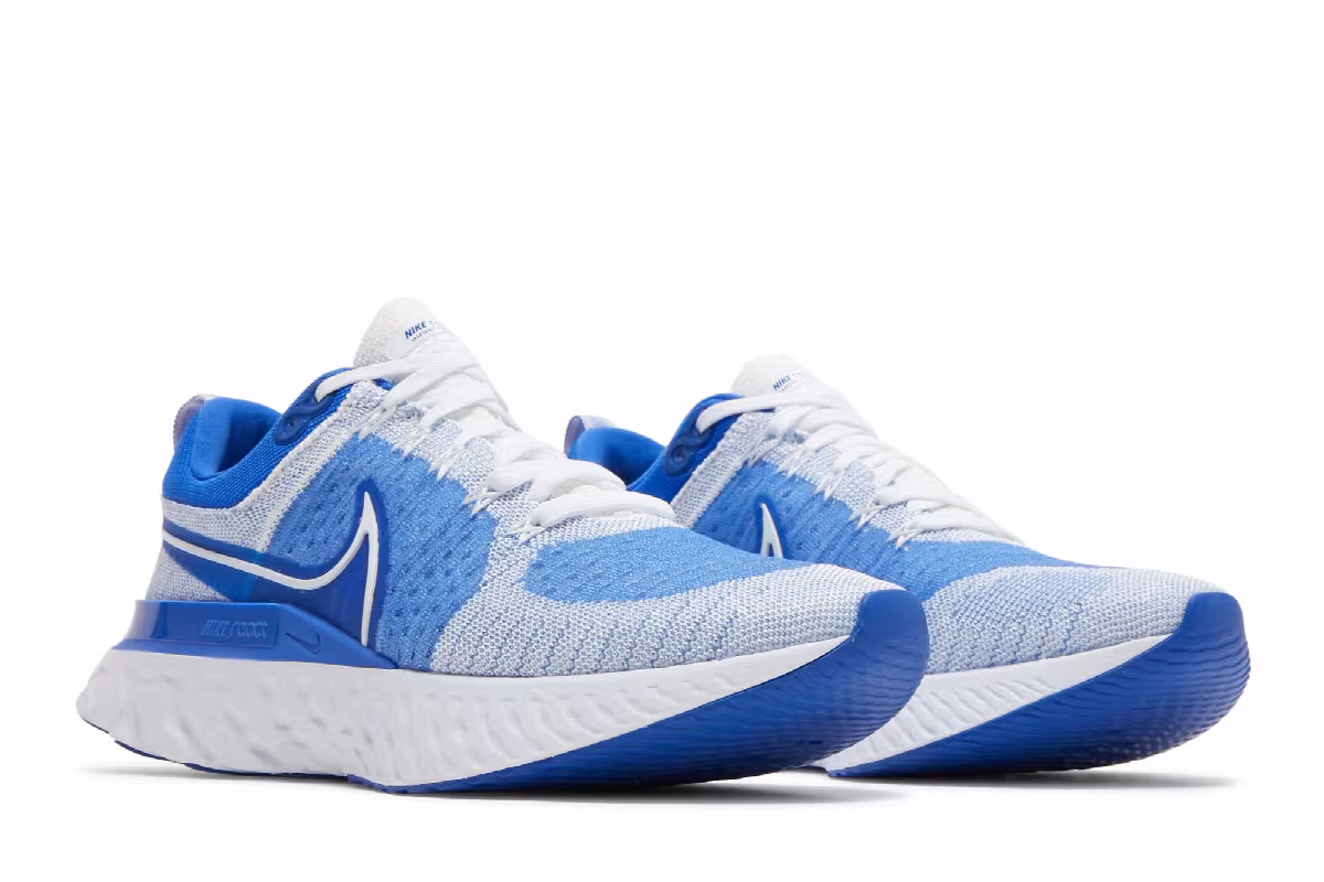 Nike React Infinity Run Flyknit 2 White Hyper Royal, view 9