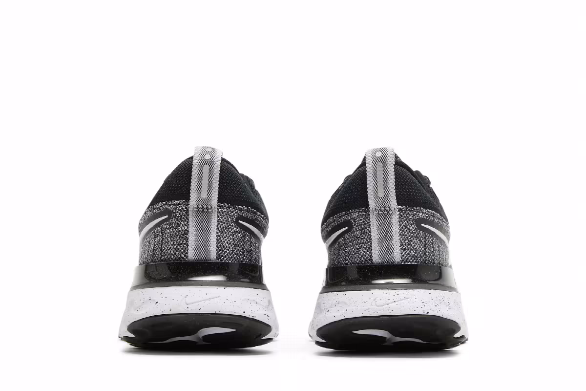 Nike Women's React Infinity Run Flyknit 2 White Black, view 7