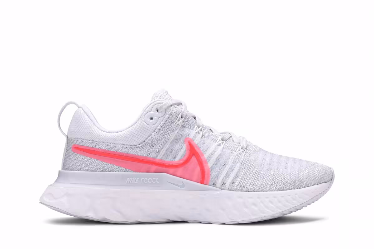 Nike Women's React Infinity Run Flyknit 2 Sunset Pulse, view 2