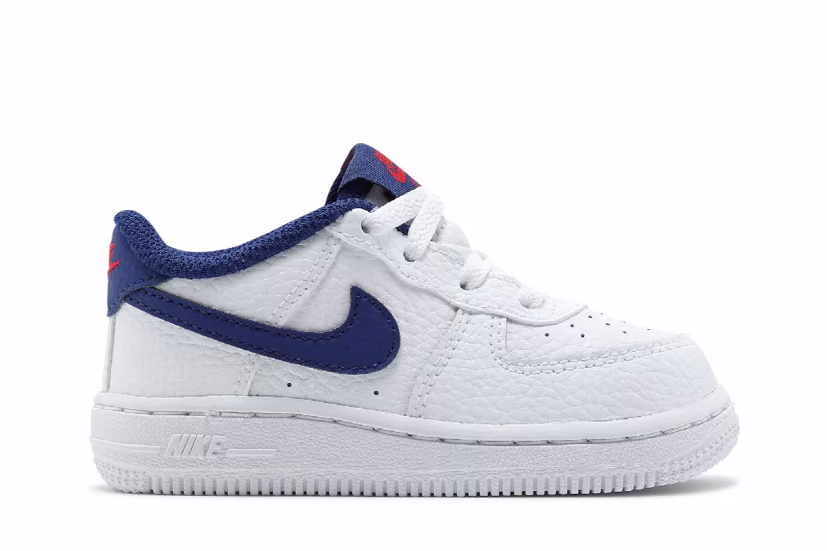 Nike Force 1 TD White Deep Royal Blue, view 2