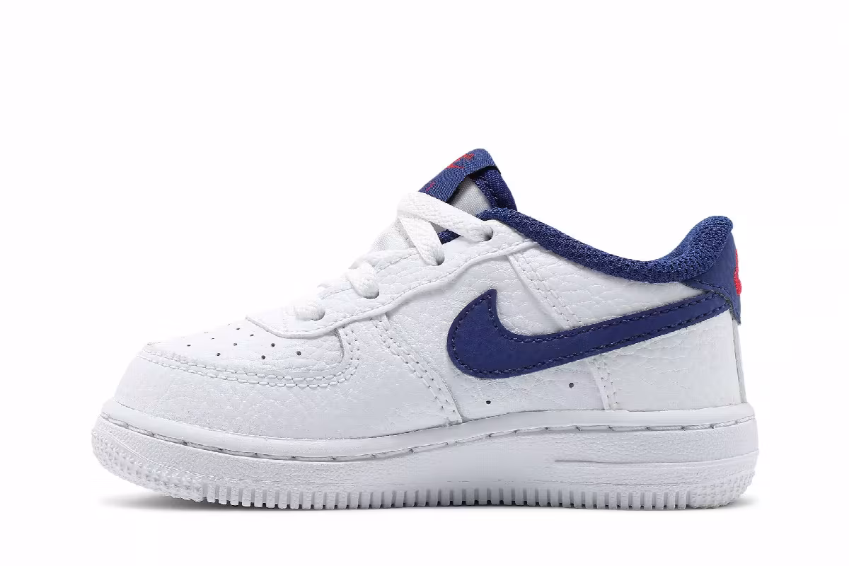 Nike Force 1 TD White Deep Royal Blue, view 4