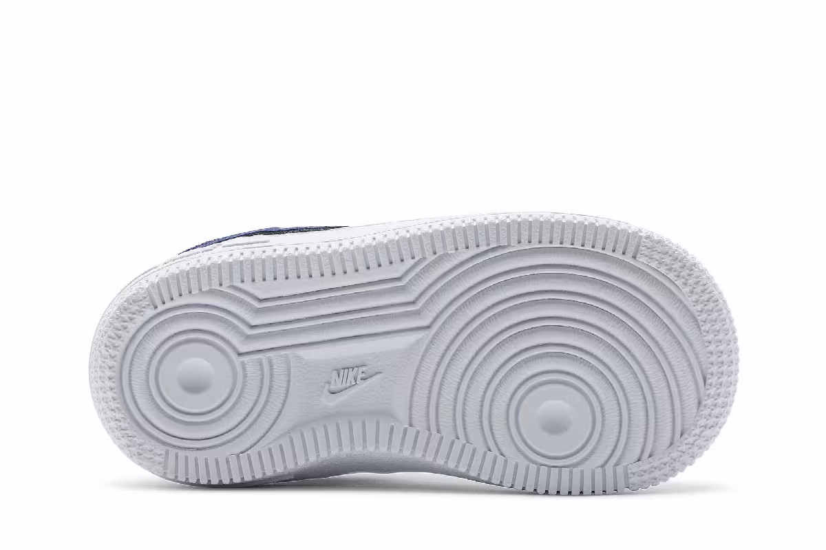 Nike Force 1 TD White Deep Royal Blue, view 5