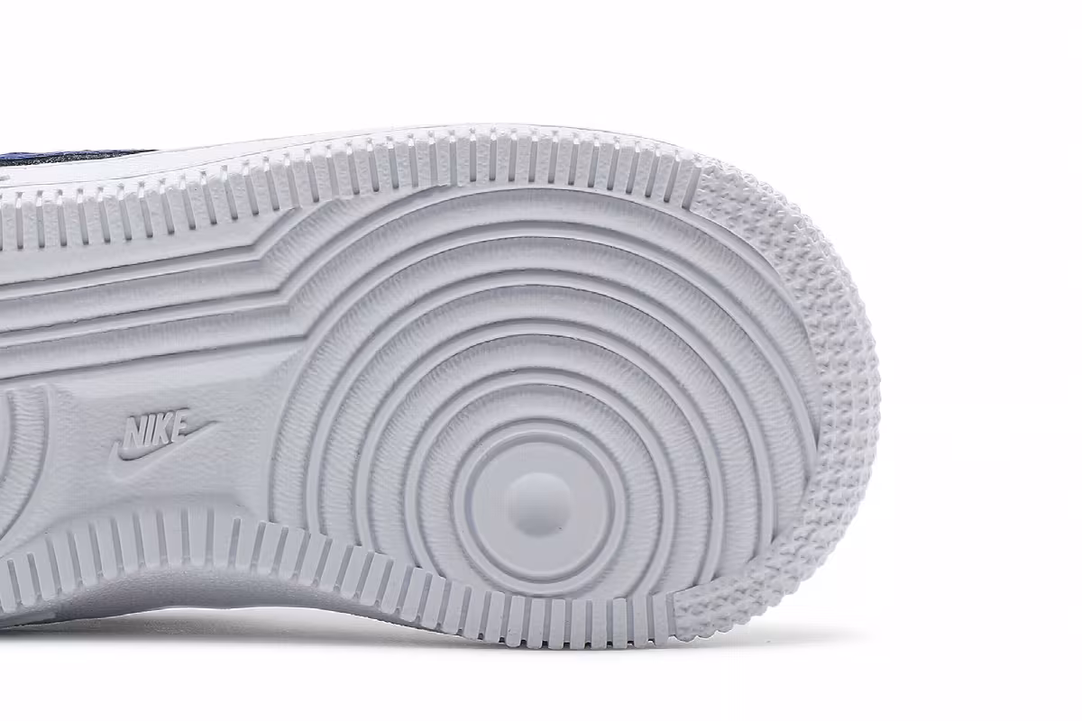 Nike Force 1 TD White Deep Royal Blue, view 6