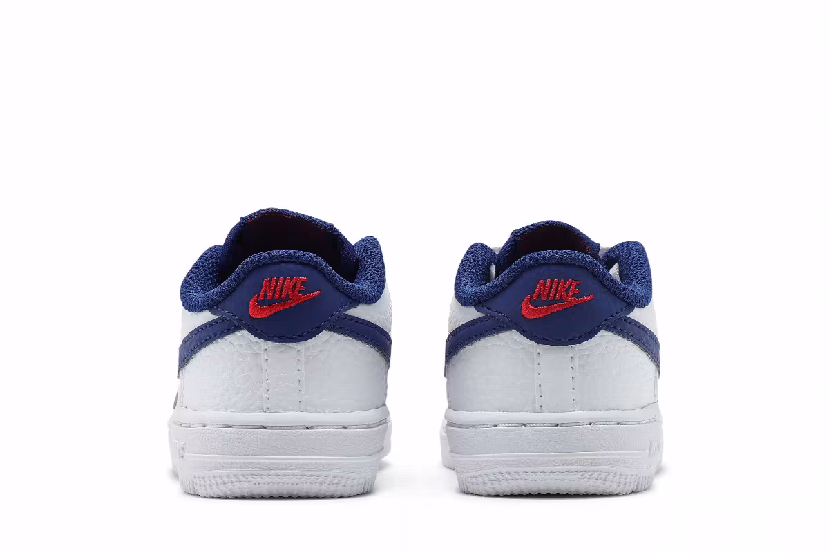 Nike Force 1 TD White Deep Royal Blue, view 7