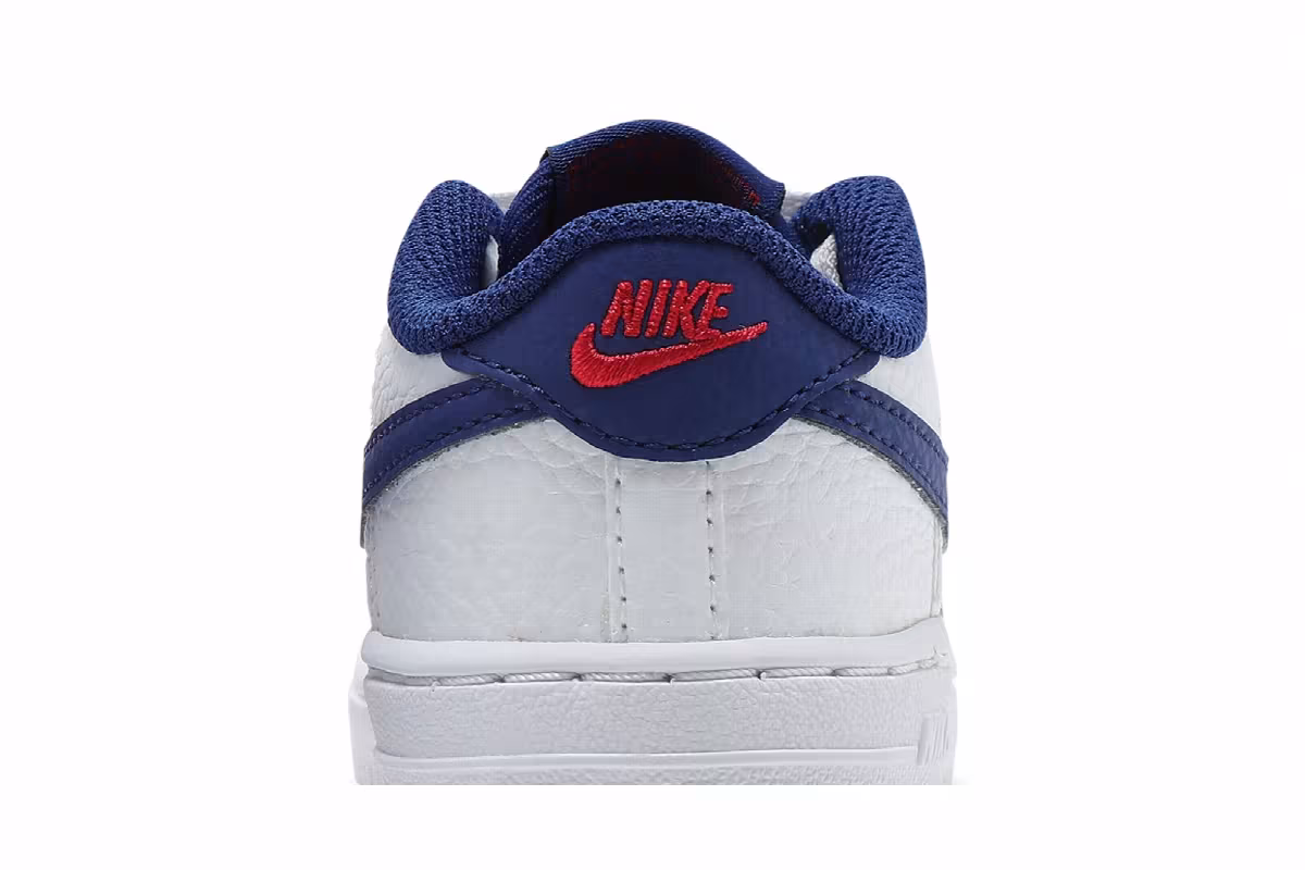 Nike Force 1 TD White Deep Royal Blue, view 8