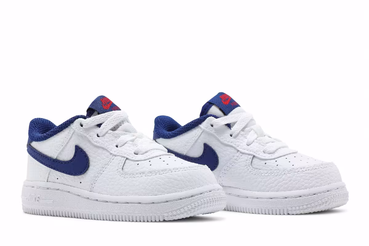 Nike Force 1 TD White Deep Royal Blue, view 9