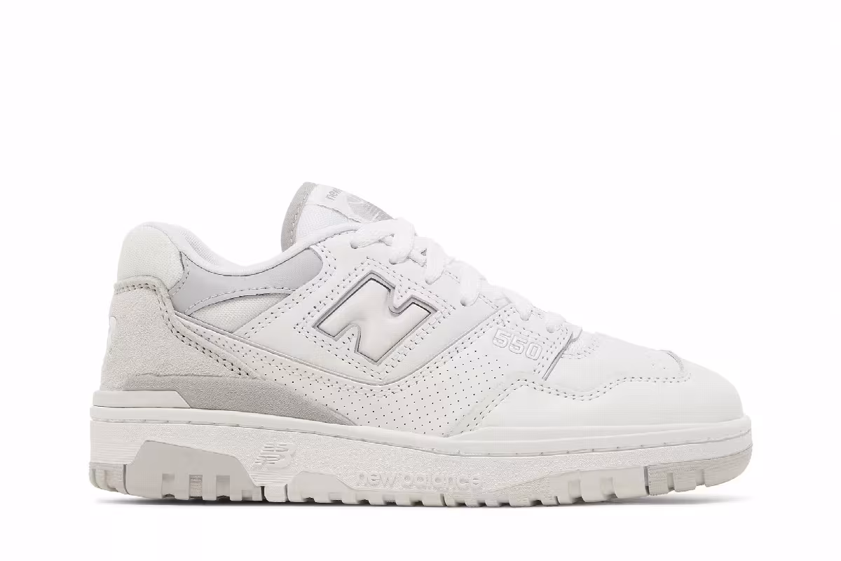 New Balance Women's 550 White Rain Cloud, view 2