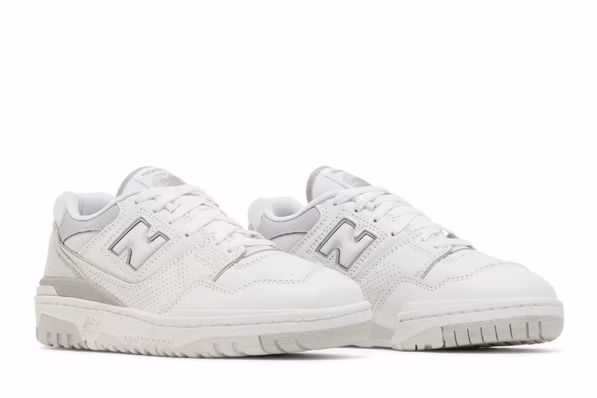 New Balance Women's 550 White Rain Cloud, view 9