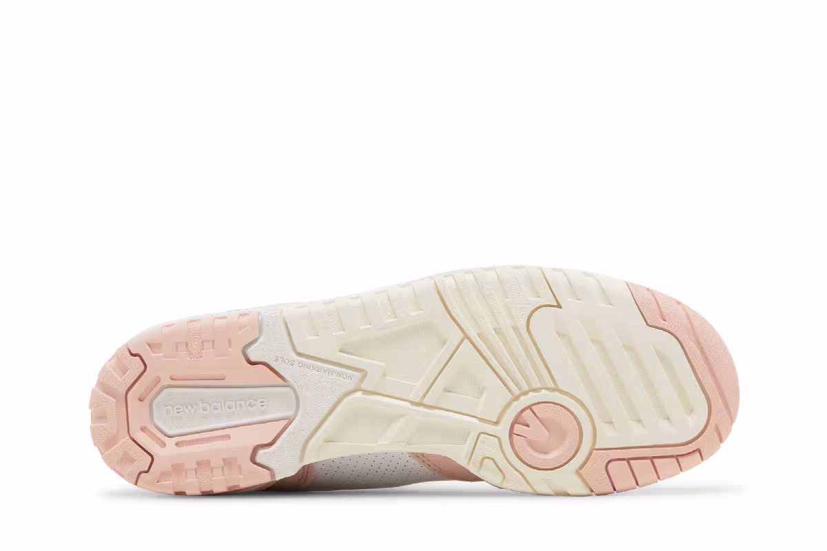 New Balance Women's 550 Pink Sand White, view 5