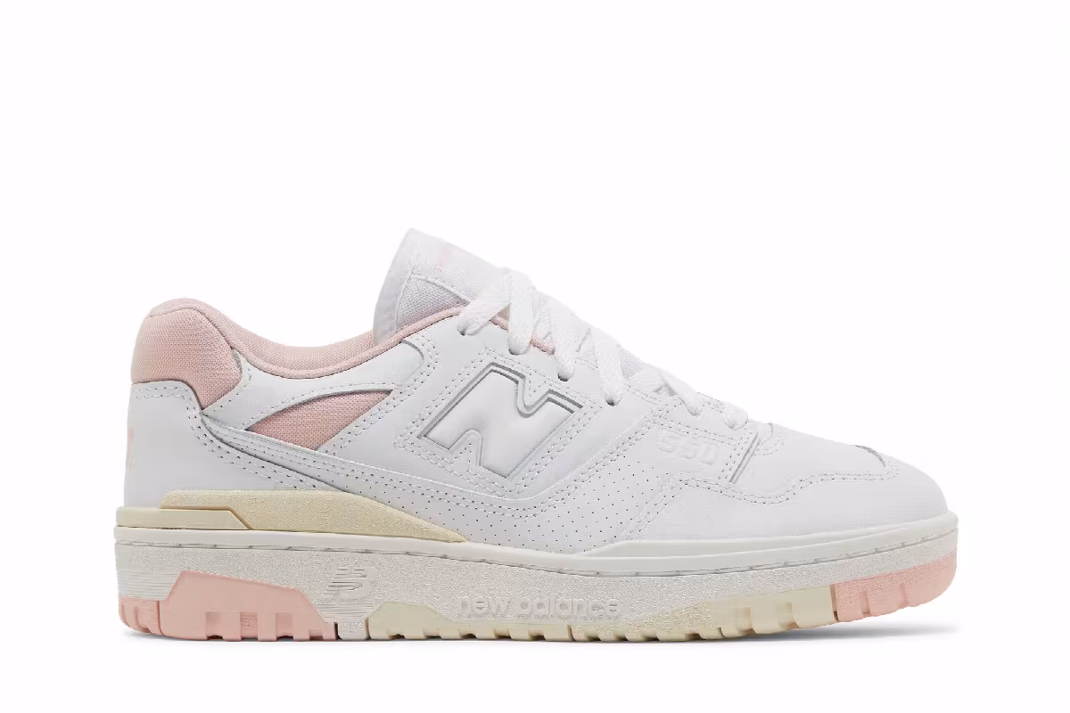 New Balance Women's 550 White Pink Cream, view 2