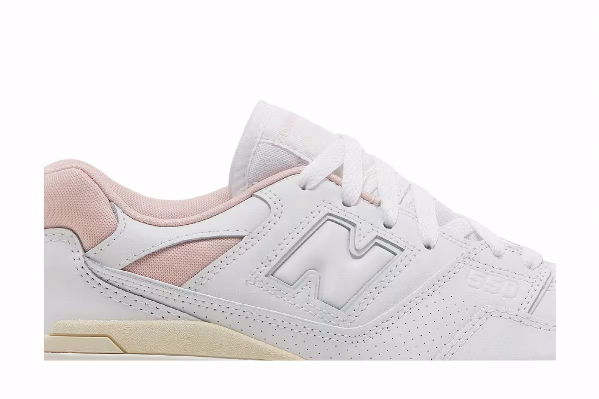 New Balance Women's 550 White Pink Cream, view 3