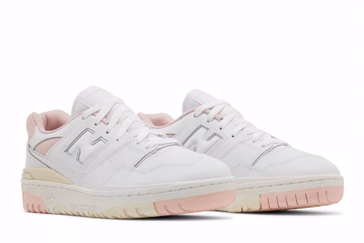 New Balance Women's 550 White Pink Cream, view 9