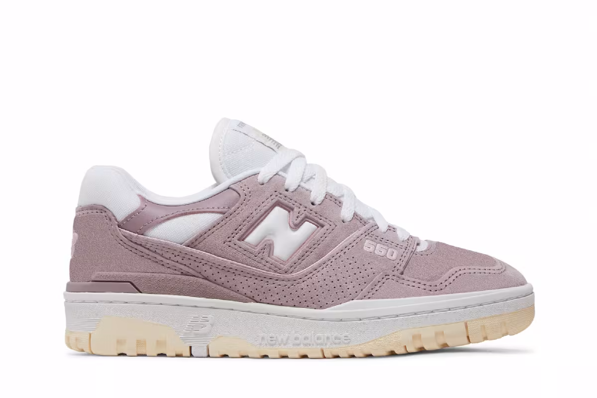 New Balance Women's 550 Lilac Chalk, view 2