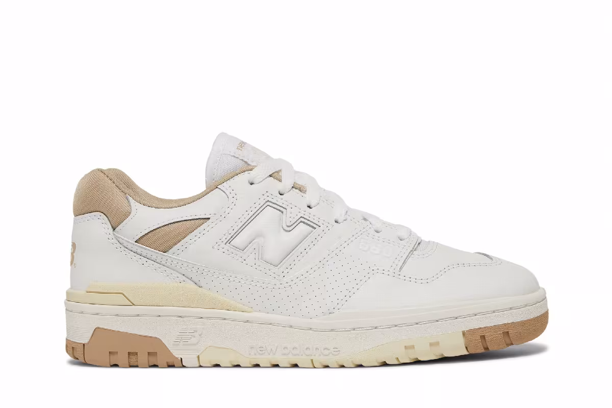 New Balance Women's 550 White Raw Cashew, view 2