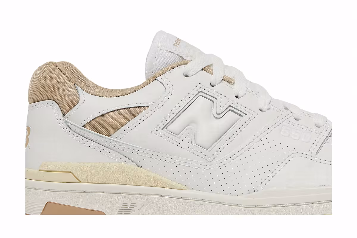 New Balance Women's 550 White Raw Cashew, view 3